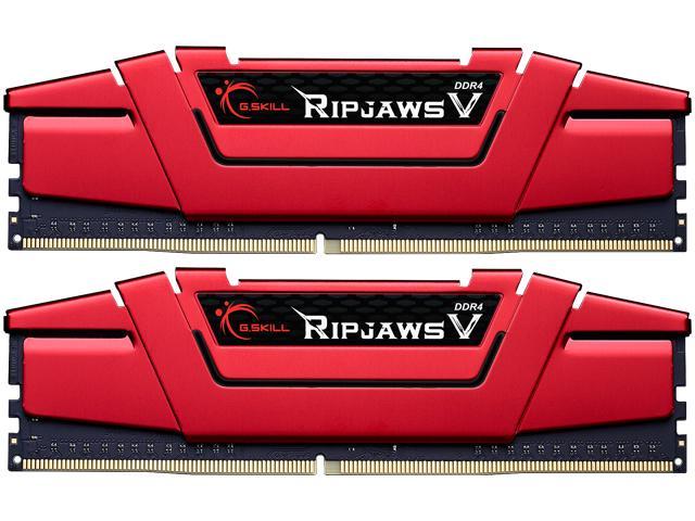 G.SKILL Ripjaws V Series 8GB (2 x 4GB) 288-Pin PC RAM DDR4 2400 (PC4 19200) Desktop Memory Model F4-2400C15D-8GVR