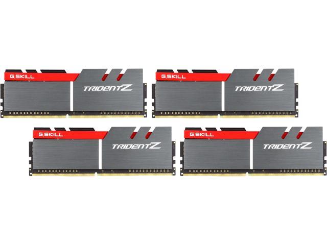 G.SKILL TridentZ Series 32GB (4 x 8GB) DDR4 3200 (PC4 25600) Intel Z370 Platform Desktop Memory Model F4-3200C16Q-32GTZB