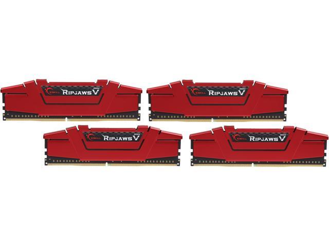 G.SKILL Ripjaws V Series 64GB (4 x 16GB) 288-Pin DDR4 SDRAM DDR4 2400 (PC4 19200) Desktop Memory Model F4-2400C15Q-64GVR