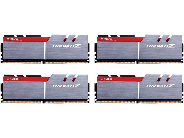 G.SKILL TridentZ Series 64GB (4 x 16GB) DDR4 3200 (PC4 25600) Desktop  Memory Model F4-3200C14Q-64GTZ
