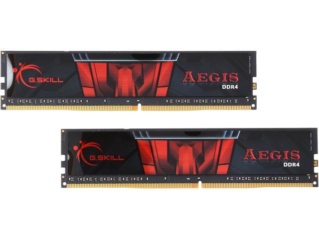 G.SKILL Aegis 8GB (2 x 4GB) DDR4 2400 (PC4 19200) Desktop Memory Model F4-2400C15D-8GIS