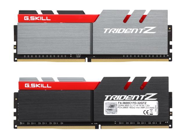 G.SKILL TridentZ Series 32GB (2 x 16GB) 288-Pin DDR4 SDRAM DDR4 3600 (PC4  28800) Intel Z370 Platform Desktop Memory Model F4-3600C17D-32GTZ