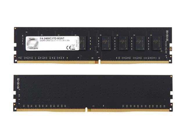 G.SKILL Value 8GB (2 x 4GB) DDR4 2400 (PC4 19200) Desktop Memory Model  F4-2400C17D-8GNT