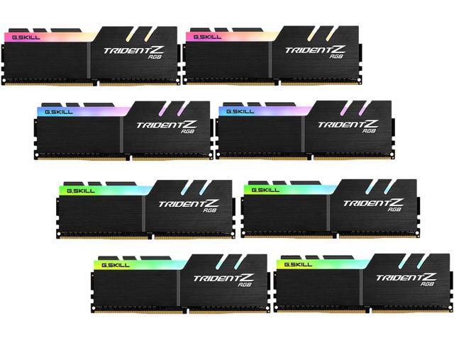 G.SKILL TridentZ RGB Series 64GB (8 x 8GB) DDR4 4000 (PC4 32000) Intel X299  Desktop Memory Model F4-4000C18Q2-64GTZR