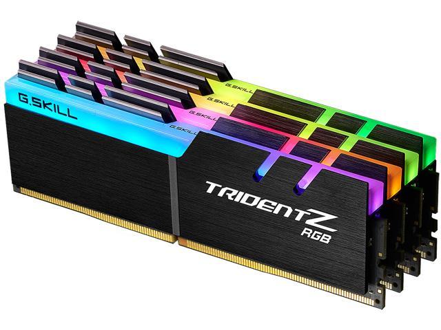 G.SKILL Trident Z RGB (For AMD) 32GB (4 x 8GB) DDR4 2400 (PC4 19200) Desktop Memory Model F4-2400C15Q-32GTZRX