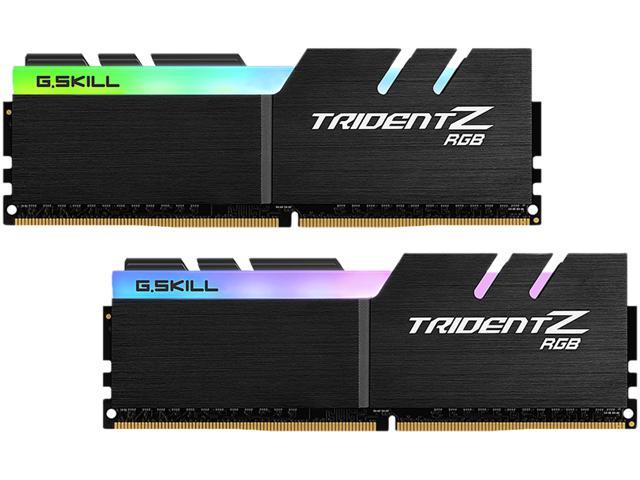 G.SKILL TridentZ RGB Series 16GB (2 x 8GB) 288-Pin PC RAM DDR4 4133 (PC4 33000) Desktop Memory Model F4-4133C17D-16GTZR