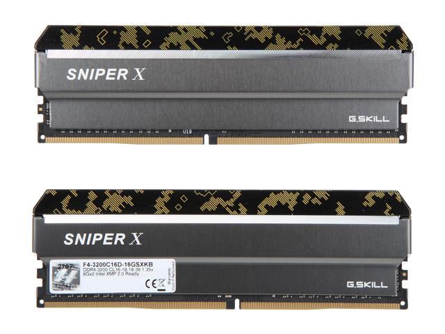 G.SKILL Sniper X Series 16GB (2 x 8GB) DDR4 3200 (PC4 25600