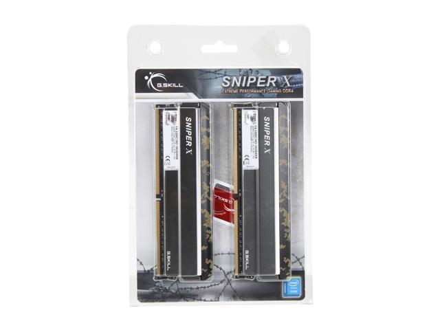 G.SKILL Sniper X Series 16GB (2 x 8GB) DDR4 3200 (PC4 25600) Desktop Memory  Model F4-3200C16D-16GSXKB