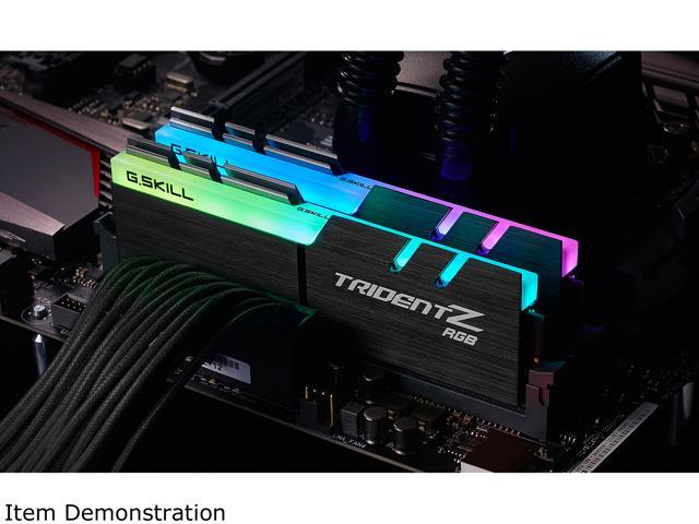 G.SKILL TridentZ RGB Series 16GB (2 x 8GB) 288-Pin PC RAM DDR4 2666 (PC4  21300) Desktop Memory Model F4-2666C18D-16GTZR