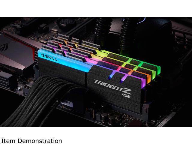 G.SKILL TridentZ RGB Series 32GB (4 x 8GB) 288-Pin PC RAM DDR4 2666 (PC4  21300) Desktop Memory Model F4-2666C18Q-32GTZR