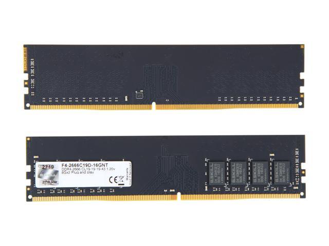 Value Series 16GB (2 x 8GB) DDR4 2666 (PC4 21300) Desktop Memory  Model F4-2666C19D-16GNT Desktop Memory