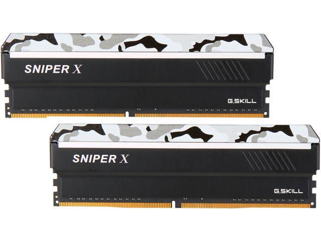 G.SKILL Sniper X Series 16GB (2 x 8GB) 288-Pin DDR4 SDRAM DDR4 3400 (PC4 27200) AMD X370 Desktop Memory Model F4-3400C16D-16GSXW
