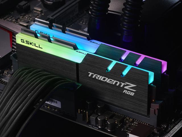 G.SKILL TridentZ RGB Series 32GB (2 x 16GB) 288-Pin PC RAM DDR4 3200 (PC4  25600) Intel XMP 2.0 Desktop Memory Model F4-3200C16D-32GTZR