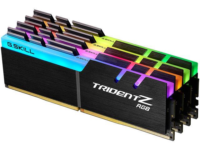 G.SKILL Trident Z RGB (For AMD) 32GB (4 x 8GB) 288-Pin PC RAM DDR4 3200 (PC4 25600) Desktop Memory Model F4-3200C16Q-32GTZRX