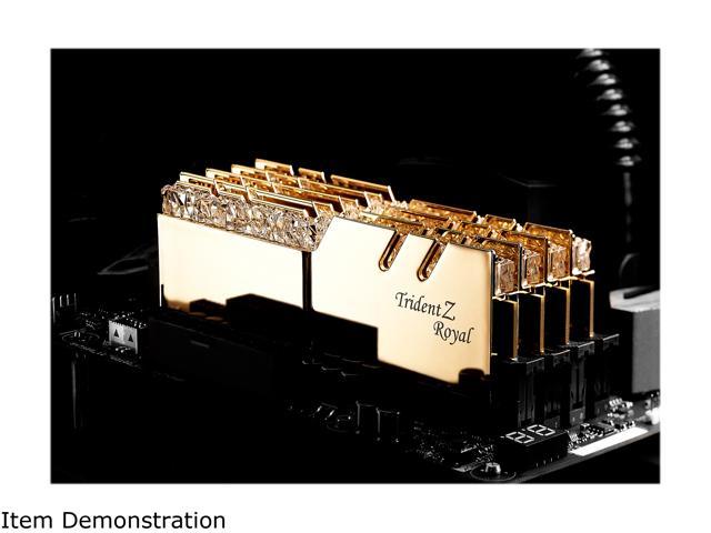 G.SKILL Trident Z Royal Series 32GB (4 x 8GB) 288-Pin RGB DDR4 SDRAM DDR4  4000 (PC4 32000) Desktop Memory Model F4-4000C17Q-32GTRG