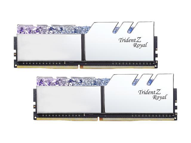 G.SKILL Trident Z Royal Series 16GB (2 x 8GB) 288-Pin RGB DDR4 SDRAM DDR4  3200 (PC4 25600) Desktop Memory Model F4-3200C16D-16GTRS