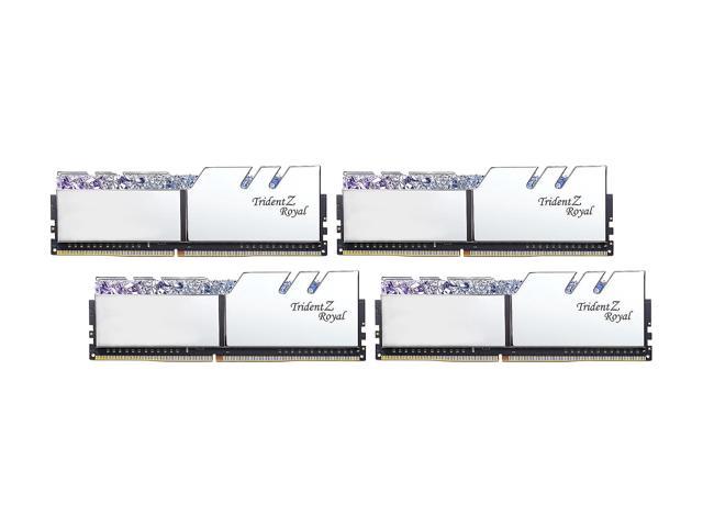 G.SKILL Trident Z Royal Series 32GB (4 x 8GB) 288-Pin RGB DDR4 SDRAM DDR4  3600 (PC4 28800) Desktop Memory Model F4-3600C17Q-32GTRS
