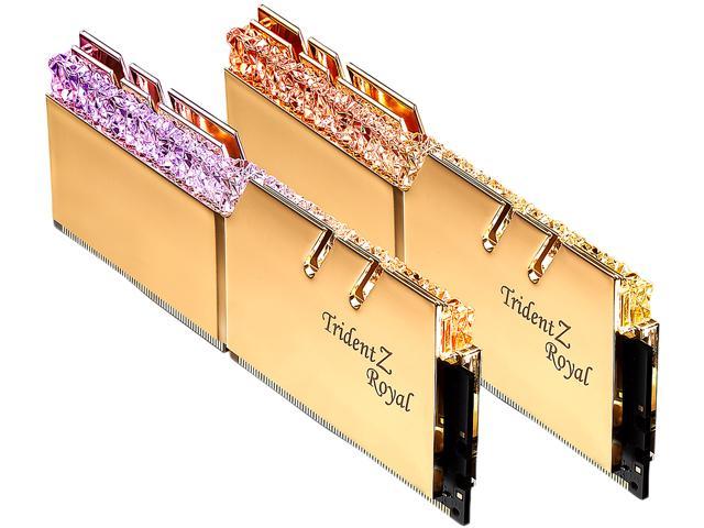 G.SKILL Trident Z Royal Series 16GB (2 x 8GB) 288-Pin RGB DDR4 SDRAM DDR4 3600 (PC4 28800) Desktop Memory Model F4-3600C17D-16GTRG