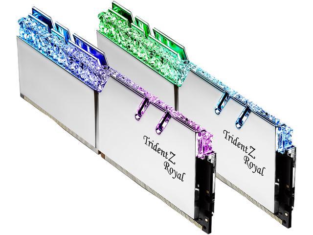 G.SKILL Trident Z Royal Series 16GB (2 x 8GB) 288-Pin PC RAM DDR4 3600 (PC4 28800) Desktop Memory Model F4-3600C18D-16GTRS