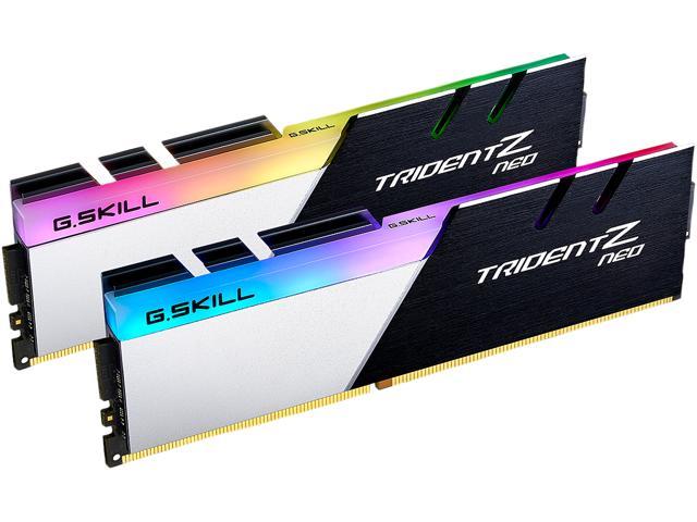 G.SKILL Trident Z Neo (For AMD Ryzen) Series 32GB (2 x 16GB) 288-Pin RGB DDR4 SDRAM DDR4 3200 (PC4 25600) Desktop Memory Model F4-3200C16D-32GTZN