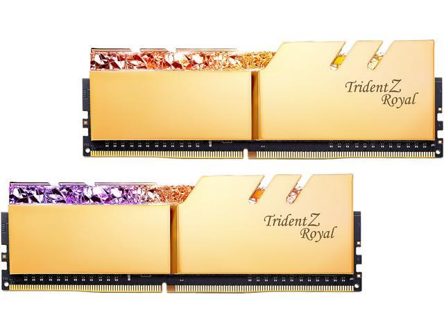 G.SKILL Trident Z Royal Series 16GB (2 x 8GB) DDR4 3600 (PC4 28800) Desktop Memory Model F4-3600C14D-16GTRGB