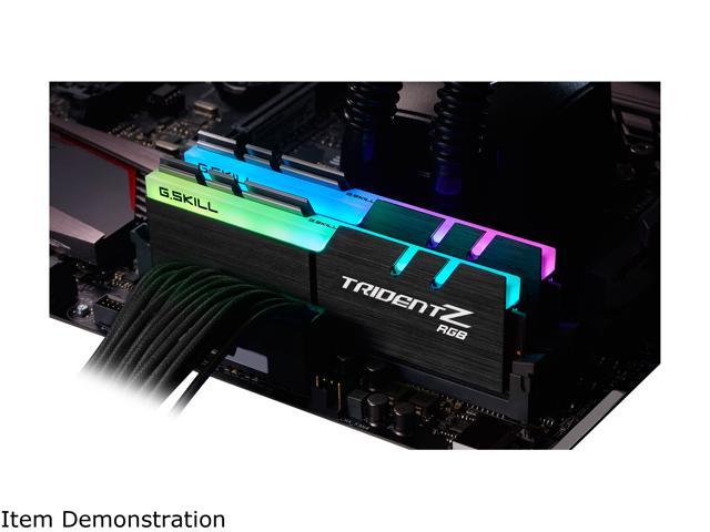 G.SKILL TridentZ RGB Series 16GB (2 x 8GB) 288-Pin DDR4 3600 (PC4 28800)  AMD Ryzen Compatible Intel XMP 2.0 Desktop Memory Model F4-3600C18D-16GTZR