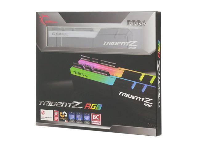 G.SKILL TridentZ RGB Series 64GB (2 x 32GB) 288-Pin PC RAM DDR4 2666 (PC4  21300) Desktop Memory Model F4-2666C18D-64GTZR