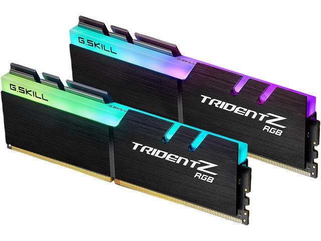 G.SKILL TridentZ RGB Series 64GB (2 x 32GB) 288-Pin PC RAM DDR4 3200 (PC4  25600) Desktop Memory Model F4-3200C16D-64GTZR