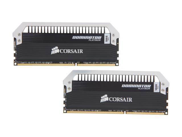 CORSAIR Dominator Platinum 16GB (2 x 8GB) DDR3 1866 Desktop Memory Model CMD16GX3M2A1866C10