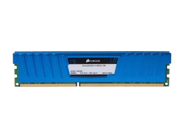 CORSAIR Vengeance LP 8GB DDR3 1600 (PC3 12800) Desktop Memory Model CML8GX3M1A1600C10B