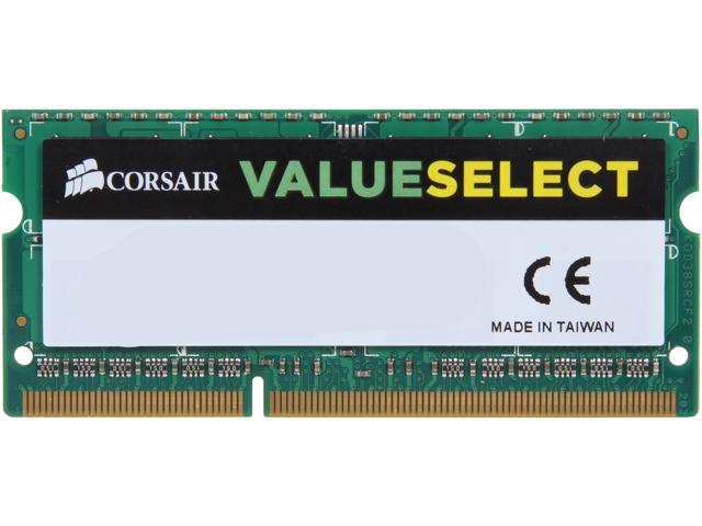 CORSAIR ValueSelect 4GB 204-Pin DDR3 SO-DIMM DDR3L 1333 (PC3L 10600) Laptop Memory Model CMSO4GX3M1C1333C9