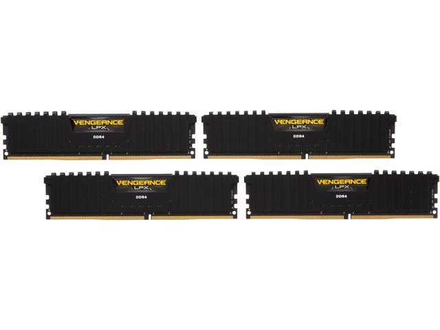 CORSAIR Vengeance LPX 32GB (4 x 8GB) 288-Pin PC RAM DDR4 2666 (PC4 21300) AMD X399 Compatible Desktop Memory Model CMK32GX4M4A2666C16