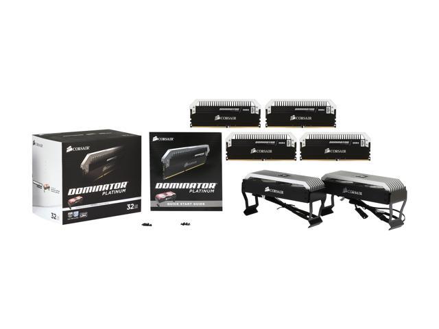 CORSAIR Dominator Platinum 32GB (4 x 8GB) DDR4 3000 (PC4 24000) Memory Kit  Model CMD32GX4M4B3000C15 - Newegg.com