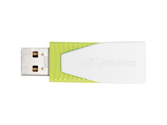 NEW GENUINE Verbatim 32GB Store N Flip USB drive LIGHT GREEN SEALED