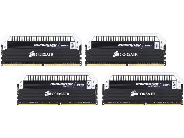CORSAIR Dominator Platinum 16GB (4 x 4GB) DDR4 2400 (PC4 19200) Desktop Memory Model CMD16GX4M4B2400C10