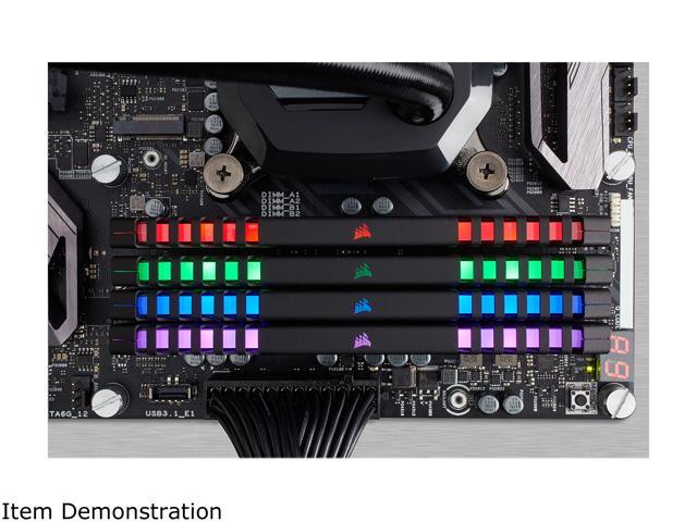 CORSAIR Vengeance RGB 64GB (4 x 16GB) DDR4 3733 (PC4 29800) Desktop ...