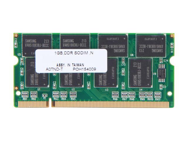 PNY Optima 1GB 200-Pin DDR SO-DIMM DDR 333 (PC 2700) Laptop Memory Model MN1024SD1-333