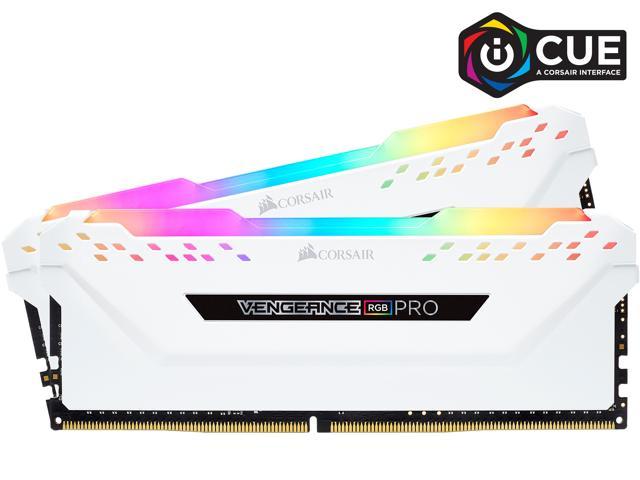 CORSAIR Vengeance RGB Pro 16GB (2 x 8GB) 288-Pin PC RAM DDR4 3200 (PC4 25600) Desktop Memory Model CMW16GX4M2C3200C16W