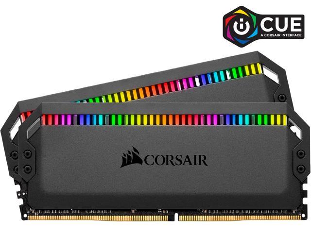 CORSAIR Dominator Platinum RGB 16GB (2 x 8GB) DDR4 3200 (PC4 25600) Desktop  Memory Model CMT16GX4M2C3200C16
