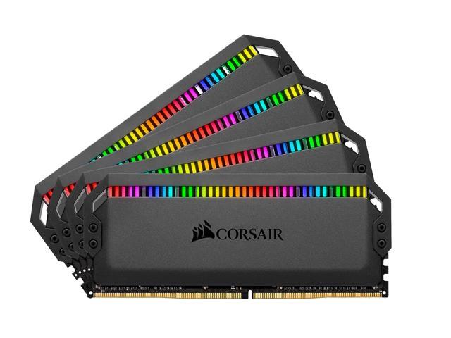 CORSAIR Dominator Platinum RGB 32GB (4 x 8GB) DDR4 3600 (PC4 28800) Desktop Memory Model CMT32GX4M4C3600C18
