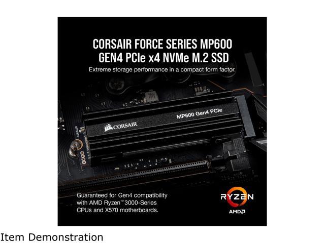 Corsair Force MP600 M.2 2280 1TB PCI-Express Gen 4.0 x4 NVMe 3D TLC  Internal Solid State Drive (SSD) CSSD-F1000GBMP600