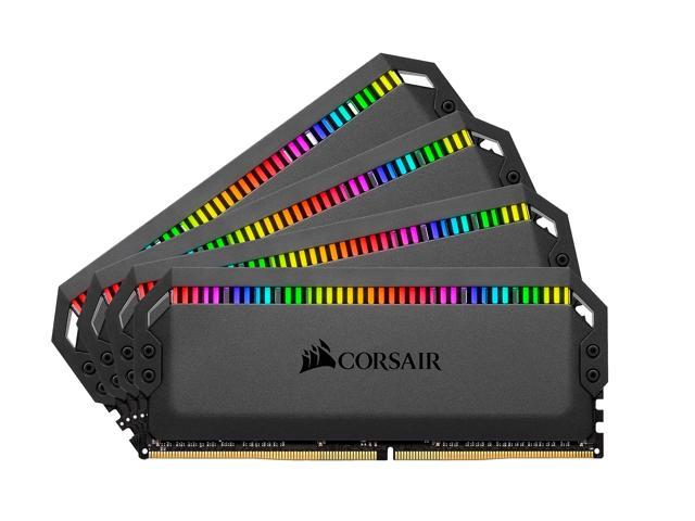 CORSAIR Dominator Platinum RGB (AMD Ryzen Ready) 64GB (4 x 16GB) 288-Pin DDR4 3600 (PC4 28800) Desktop Memory Model CMT64GX4M4Z3600C16