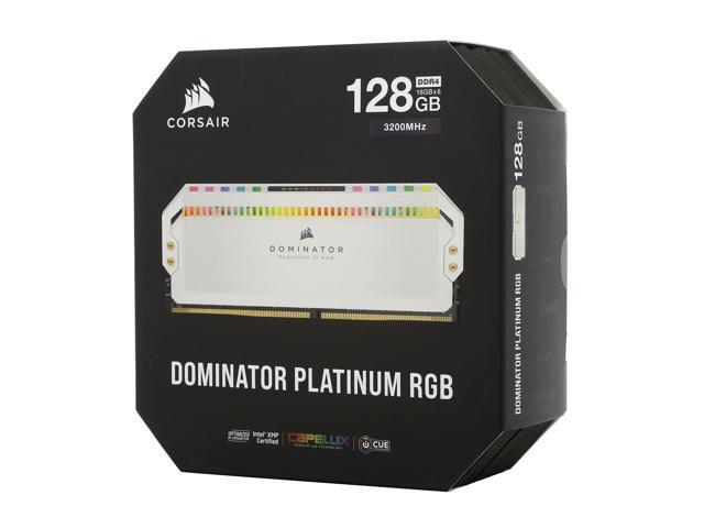CORSAIR Dominator Platinum RGB 128GB (8 x 16GB) DDR4 3200 (PC4 25600 ...
