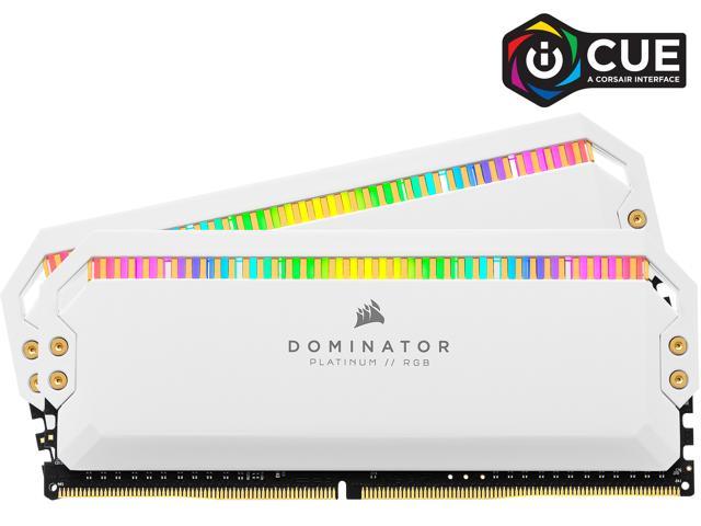 CORSAIR Dominator Platinum RGB 32GB (2 x 16GB) DDR4 3200 (PC4 25600) Desktop Memory Model CMT32GX4M2C3200C16W