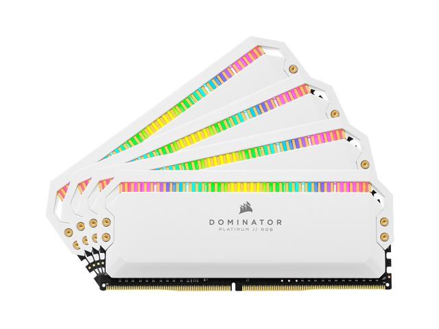 CORSAIR Dominator Platinum RGB 64GB (4 x 16GB) 288-Pin PC RAM DDR4 3600 (PC4 28800) Desktop Memory Model CMT64GX4M4K3600C18W