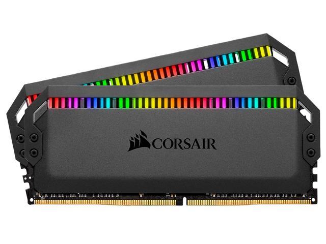 CORSAIR Dominator Platinum RGB 16GB (2 x 8GB) 288-Pin PC RAM DDR4 3600 (PC4 28800) Desktop Memory Model CMT16GX4M2D3600C18