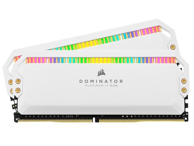 CORSAIR Dominator Platinum RGB 32GB (2 x 16GB) 288-Pin PC RAM DDR4 3200 (PC4 25600) Desktop Memory Model CMT32GX4M2E3200C16W
