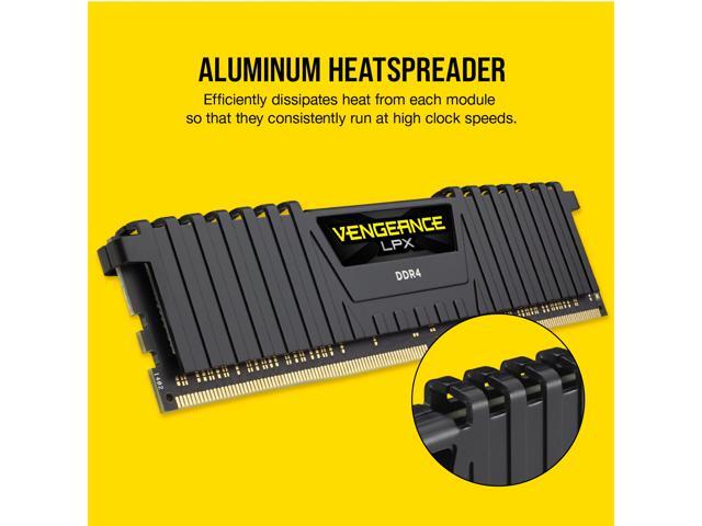 CORSAIR Vengeance LPX 32GB (2 x 16GB) 288-Pin PC RAM DDR4 3600 (PC4 28800)  Desktop Memory Model CMK32GX4M2D3600C16