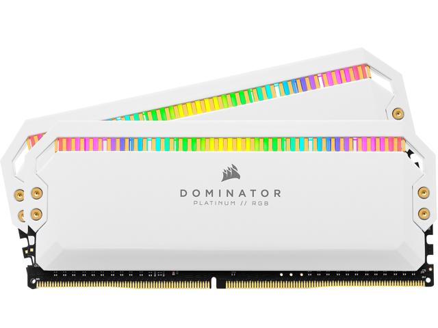 CORSAIR Dominator Platinum RGB 16GB (2 x 8GB) 288-Pin PC RAM DDR4 3600 (PC4 28800) Desktop Memory Model CMT16GX4M2D3600C18W