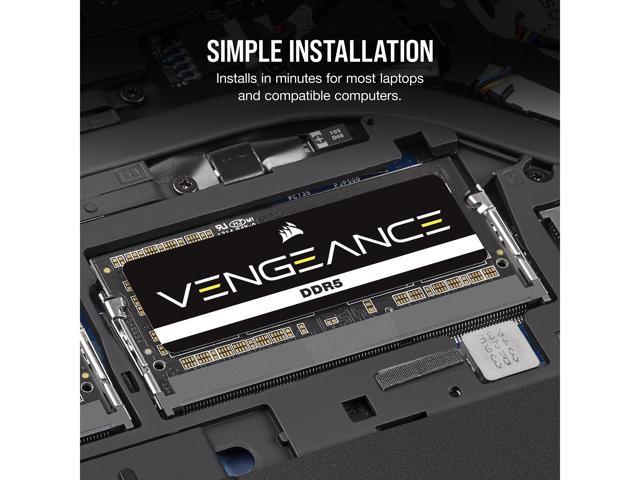 CORSAIR Vengeance 32GB (2 x 16GB) 262-Pin DDR5 SO-DIMM DDR5 4800 (PC4  38400) Laptop Memory Model CMSX32GX5M2A4800C40